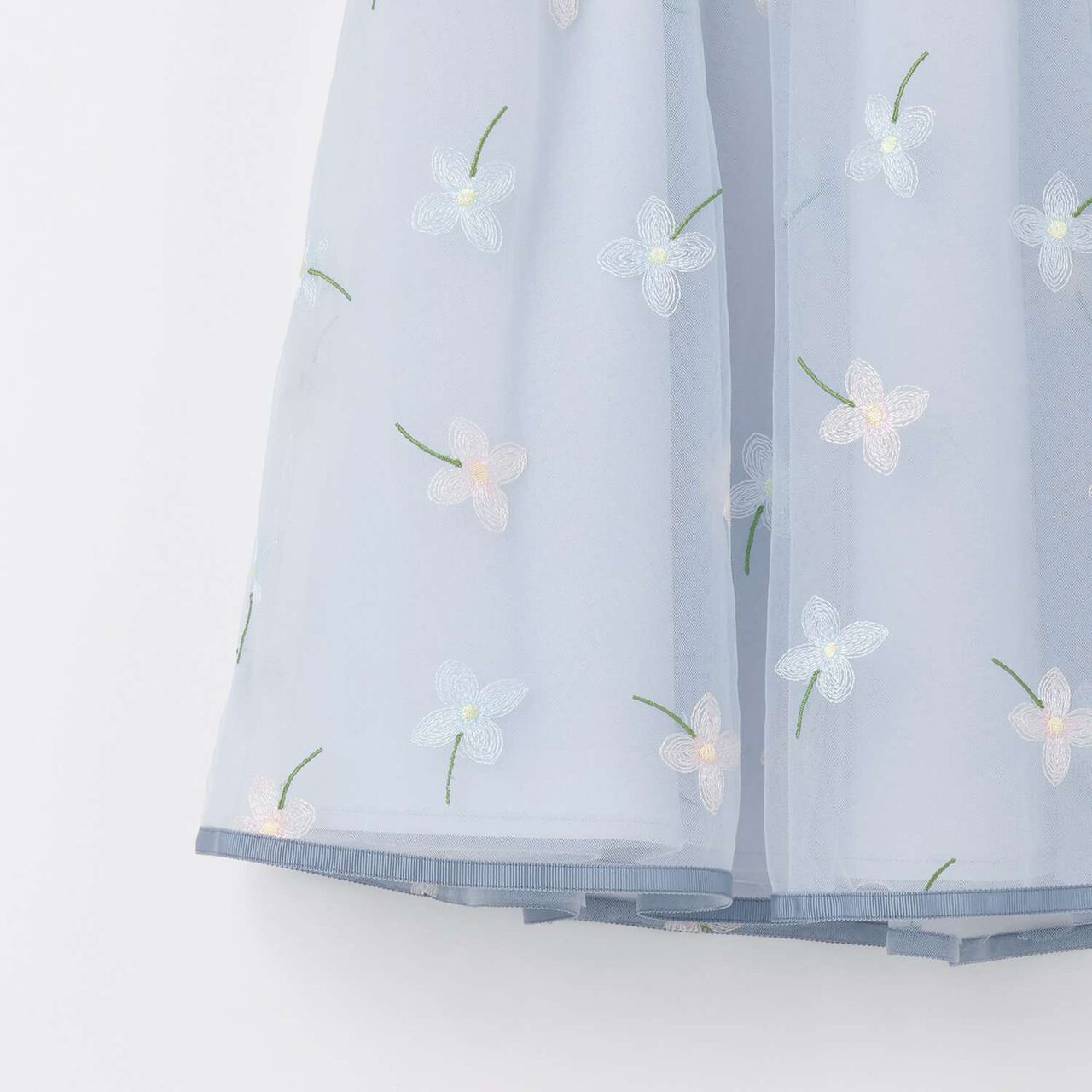 [Formal] Flower Embroidery OP + Collared JK Set,Sax blue, large image number 15