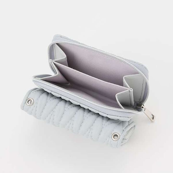 Quilted Tri-Fold Wallet,Lavender, medium image number 8