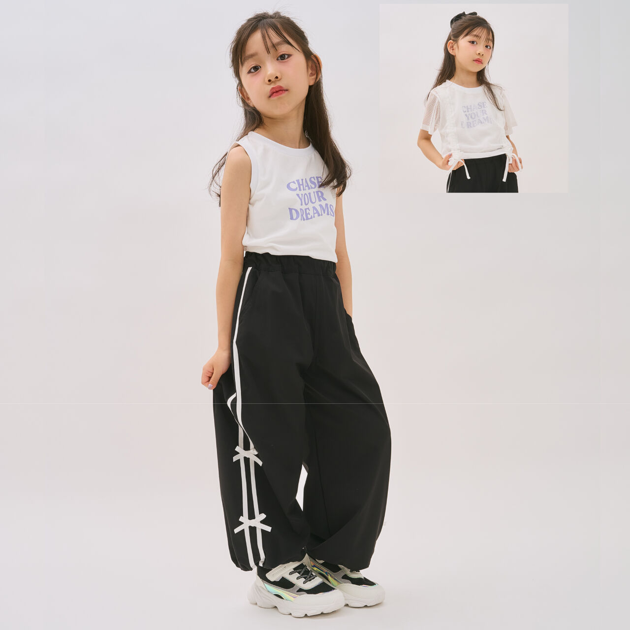 [Inner Lining Included] Mesh Drawstring Short Sleeve T-Shirt,Lavender, large image number 4