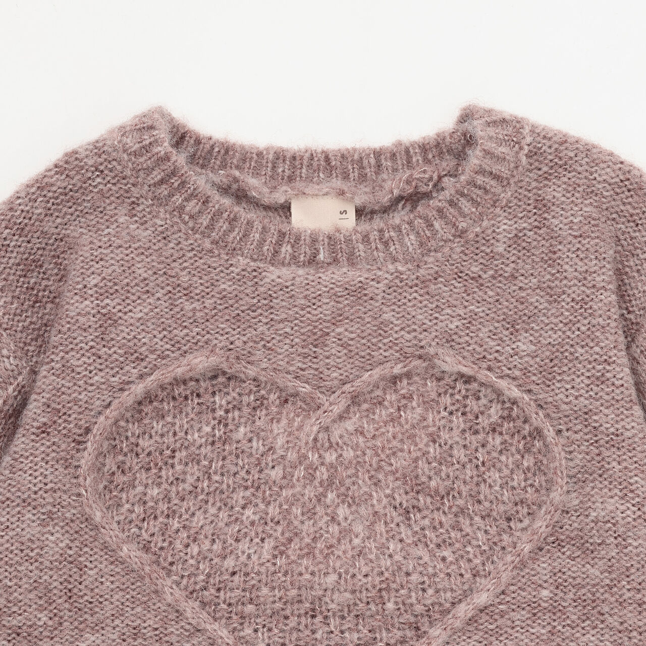 Link Heart Cable Knit,Top gray, large image number 10