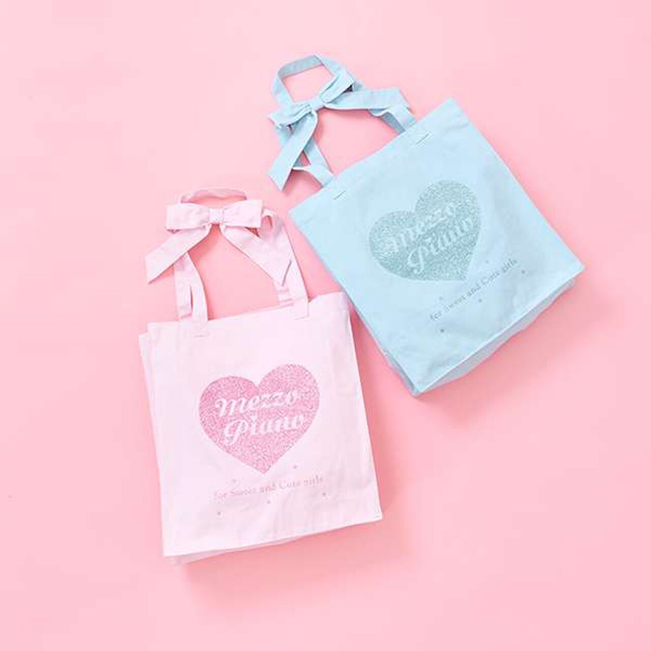 25th Anniversary Sparkling Heart Logo Tote,Light blue, large image number 9