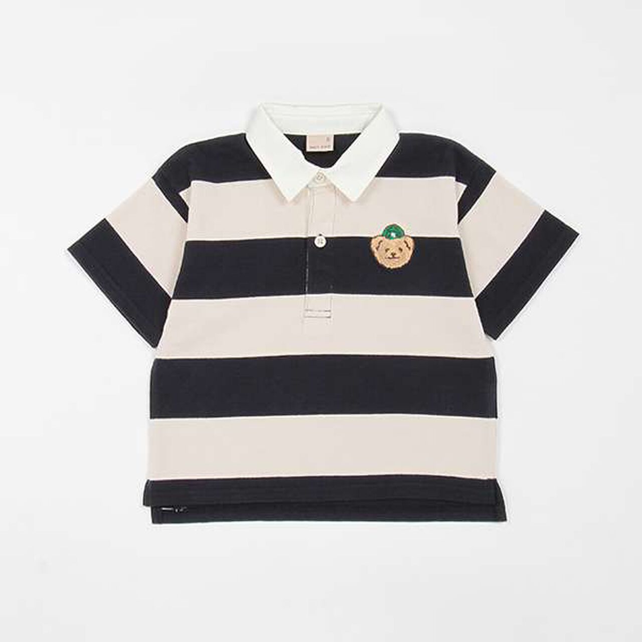 [Link] Wide Stripe Rugby Shirt (Kids),Moderate blue, large image number 3