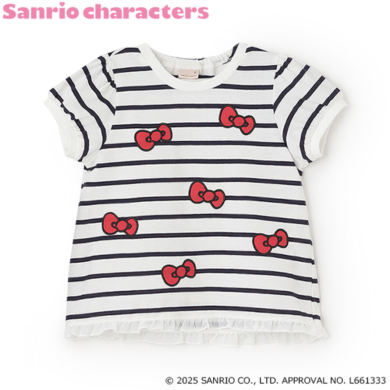 [Sanrio Characters] Ribbon Appliqué T-Shirt,Navy, large image number 8