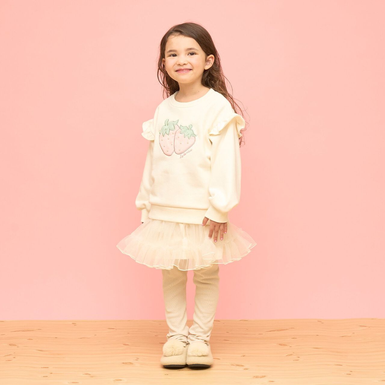 Quick-Dry Fleece Strawberry Appliqu&eacute; Sweatshirt,Black, large image number 17