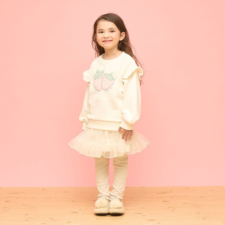 Quick-Dry Fleece Strawberry Appliqu&eacute; Sweatshirt,Black, medium image number 17