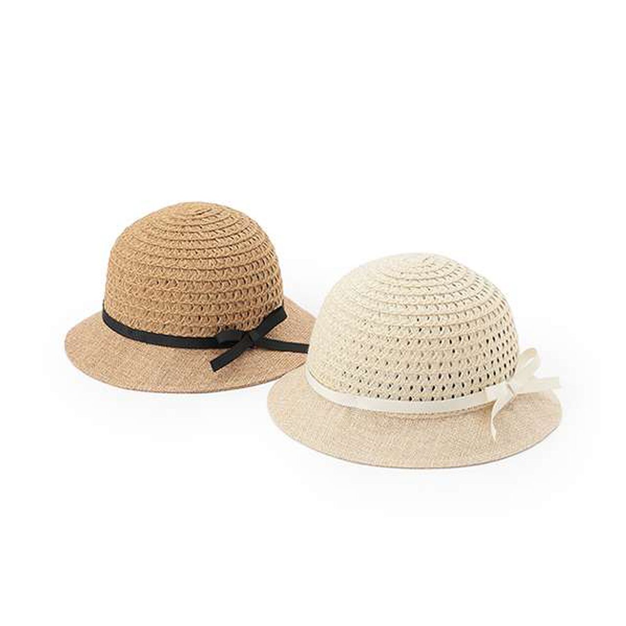 Mixed Material Hat,Ivory, large image number 9