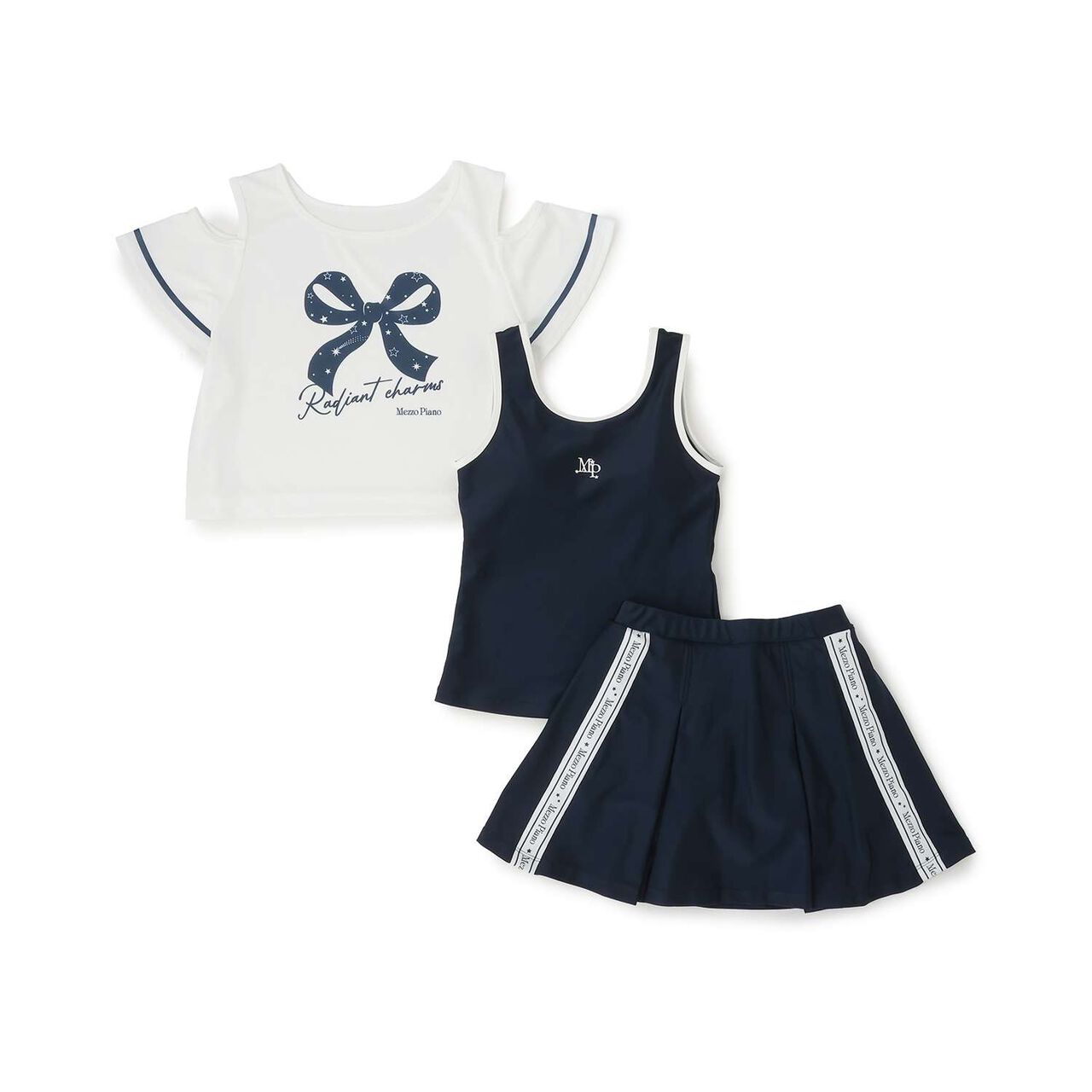 [SWIM] School-Approved Swimwear Set with T-Shirt,Navy, large image number 2