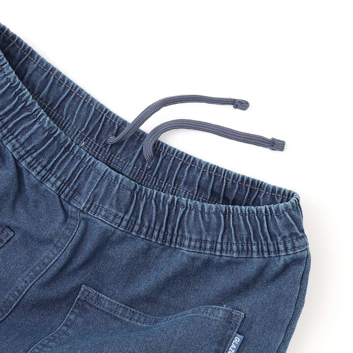 Wool Lined Stretch Denim Jogger Pants,Light blue, medium image number 3