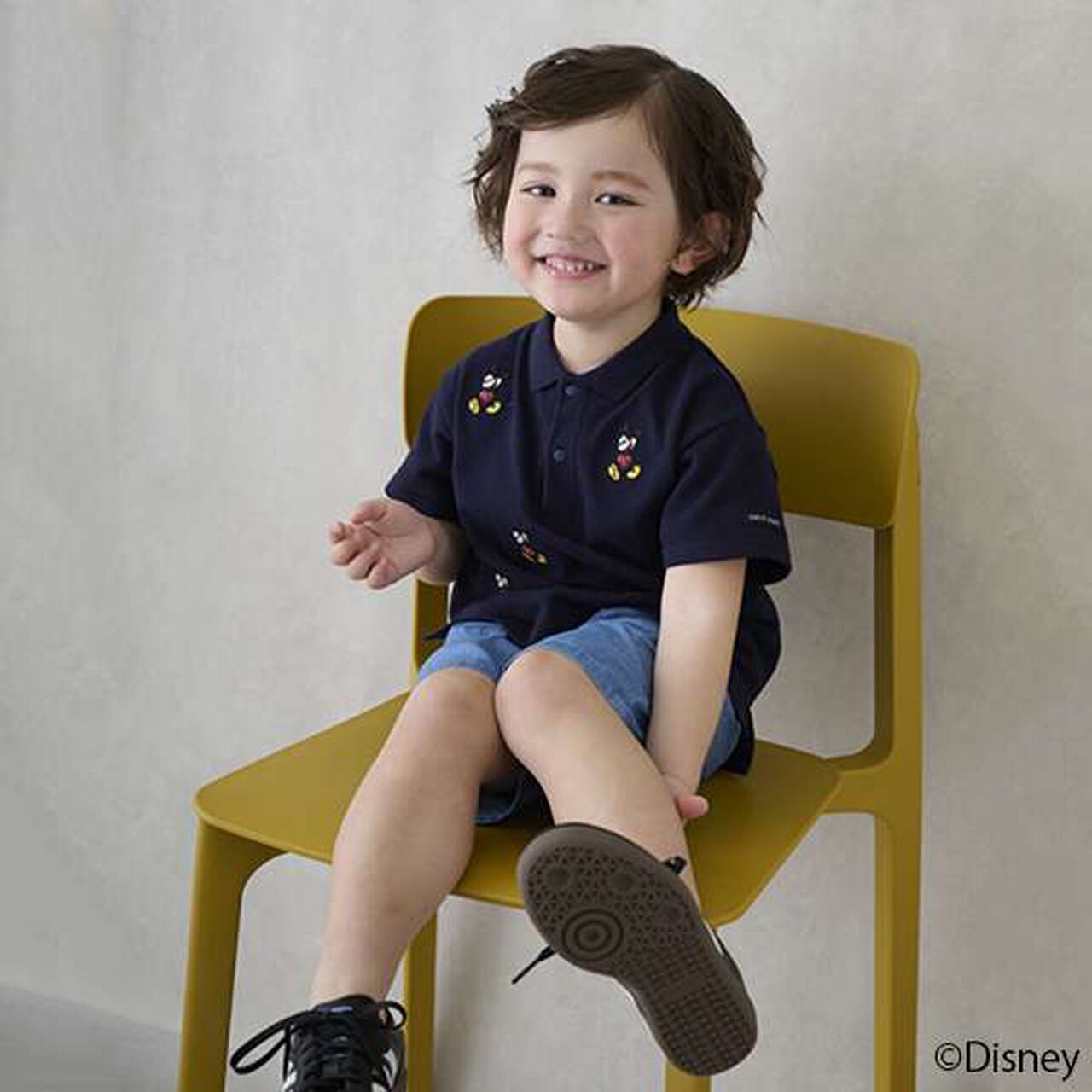 [Disney] Mickey/Embroidered Short-Sleeve Polo,Green, large image number 8