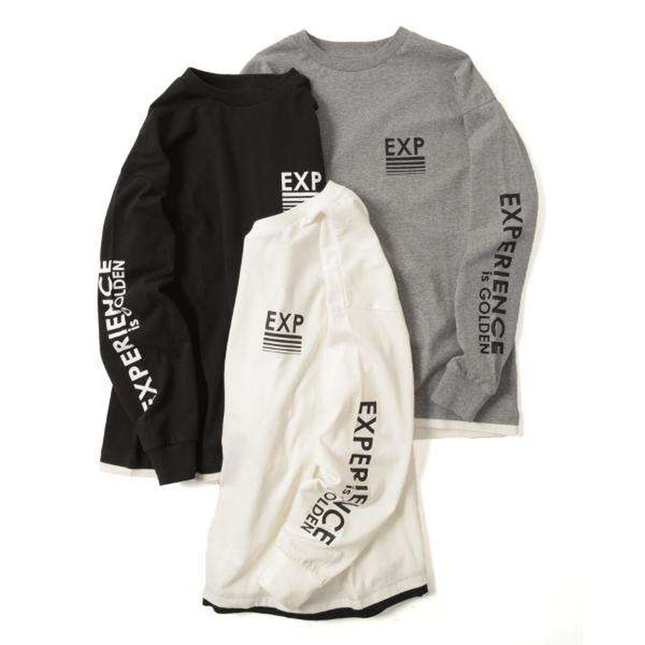 Layered Hem Long-Sleeve T-Shirt,Black, large image number 4