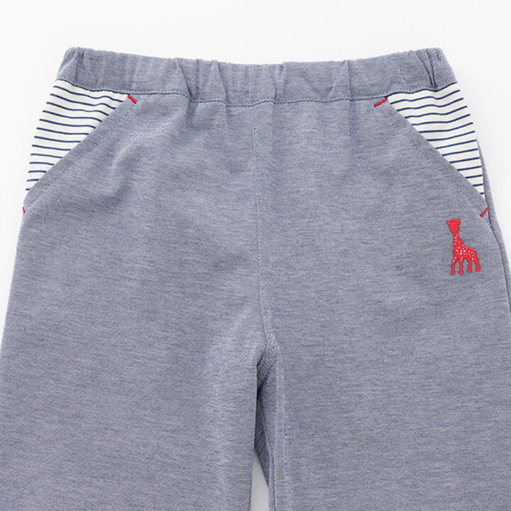 Denim-Style Half Pants,Navy, medium image number 2