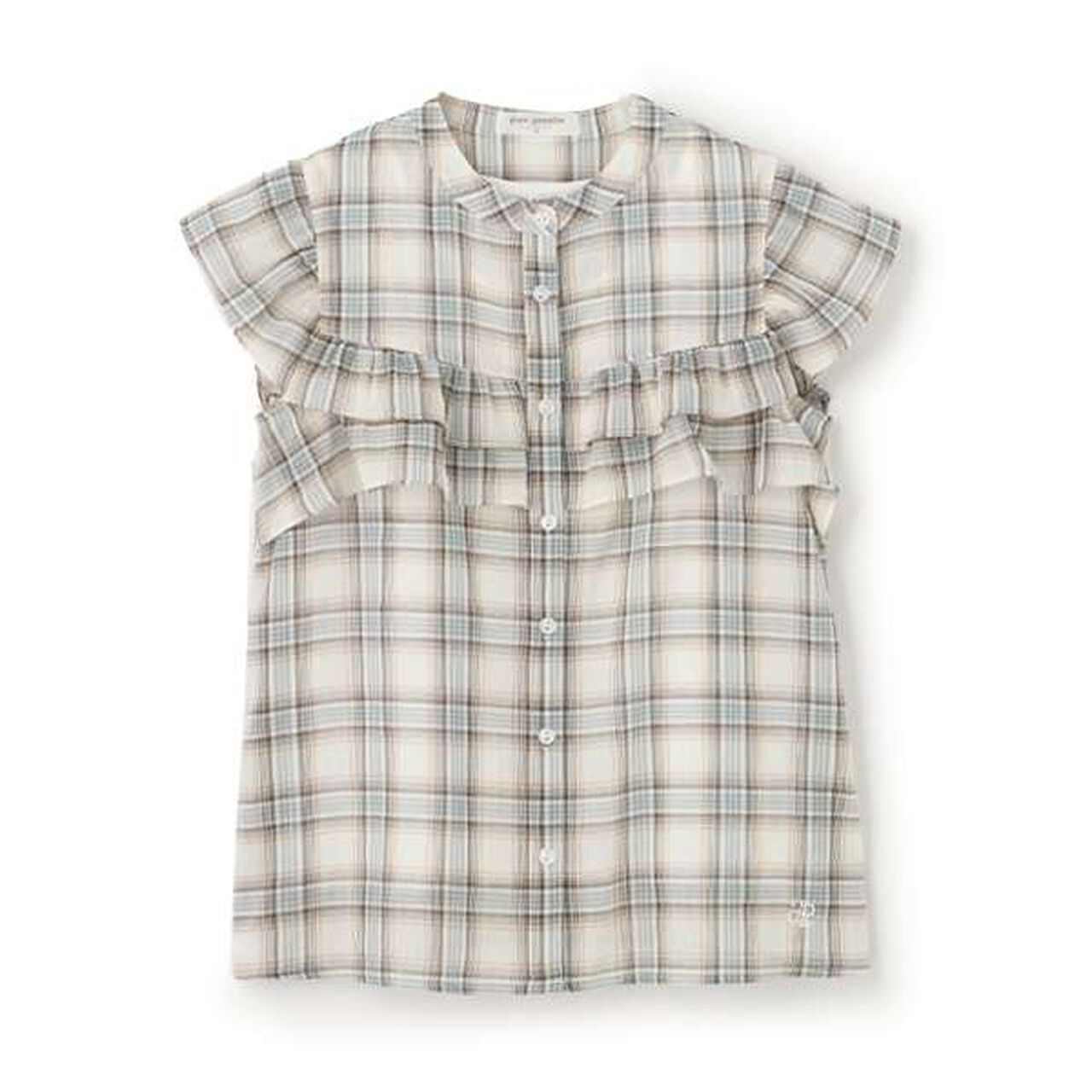 Frill Blouse,White, large image number 12