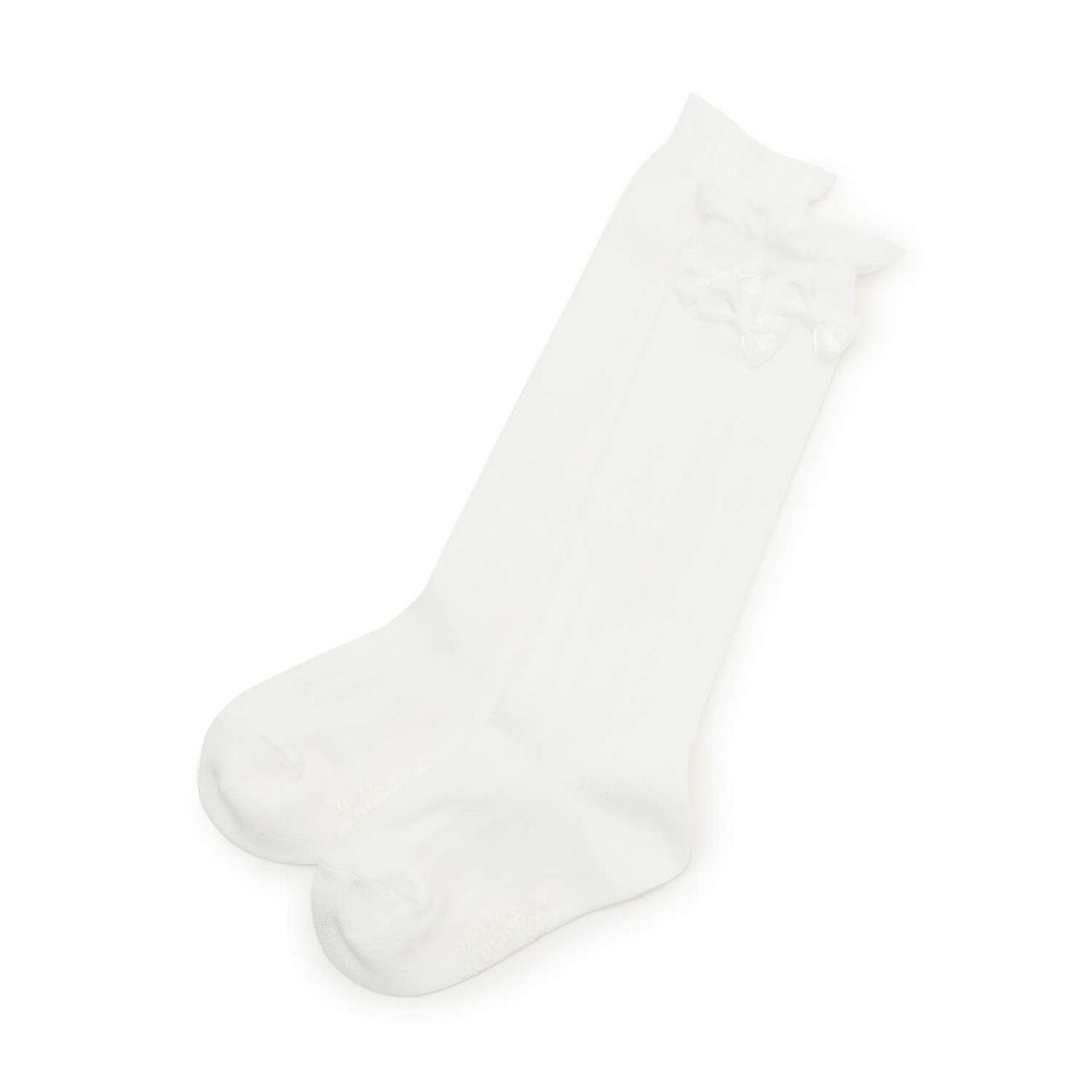 Ribbon Full Knee-High Socks,Off white, large image number 0