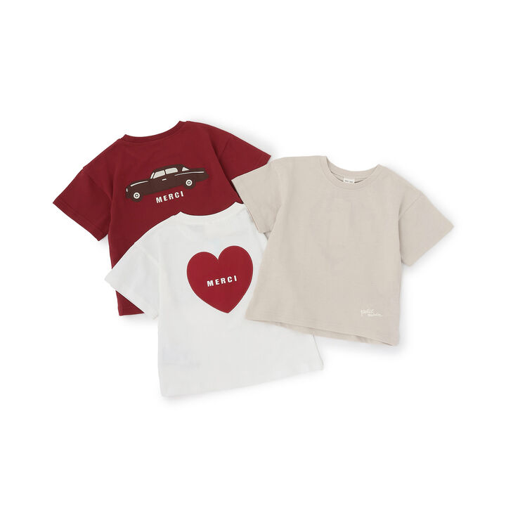 [Cool Touch] Back Appliqu&eacute; Short Sleeve T-Shirt,Beige, medium image number 22