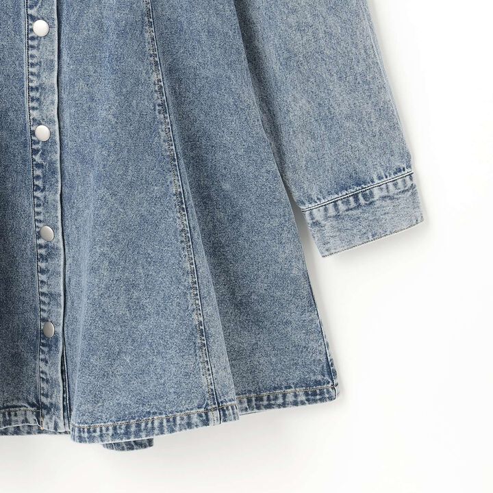 Denim Shirt Dress,Black, medium image number 10