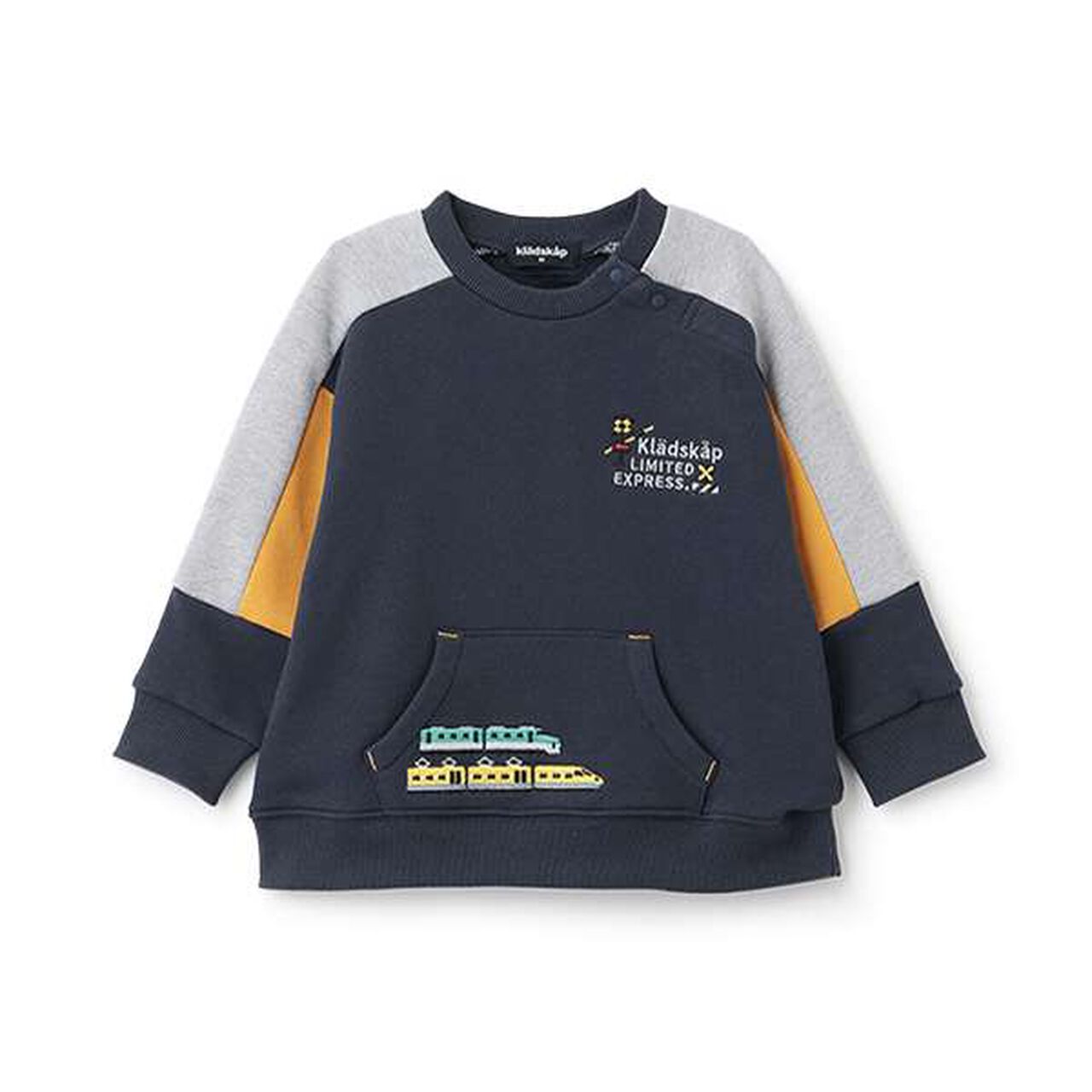 Train Embroidery Block Sweatshirt,Navy, large image number 0