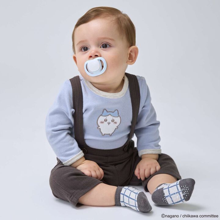 [Anime Chiikawa] Striped Romper & Suspender Pants Set,, medium