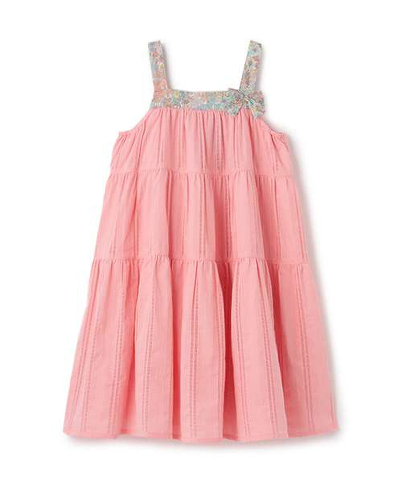 Liberty Yoke Tiered One-Piece Dress,Pink, large image number 11