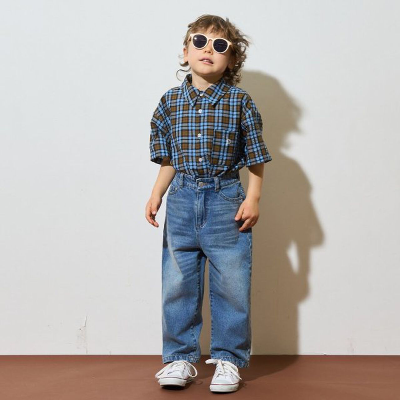 [Coordinatable Setup] Oversized Silhouette Assorted Short-Sleeve Shirt,Blue, large image number 11