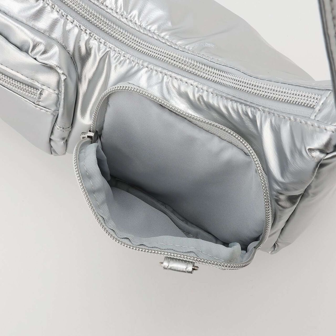 [LTXC] Front Pocket Buckle Shoulder Bag,Blue, large image number 5
