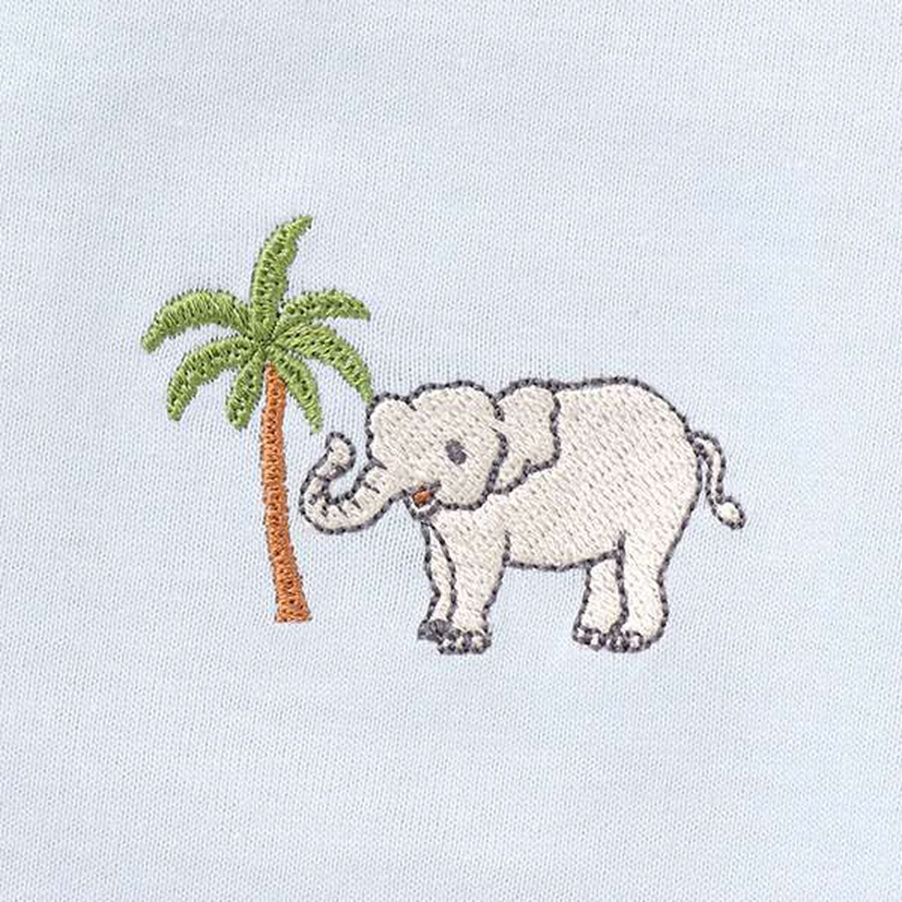 [GOOD PRICE Cool Sensation] Embroidered Short Sleeve T-Shirt,Light blue, large image number 14