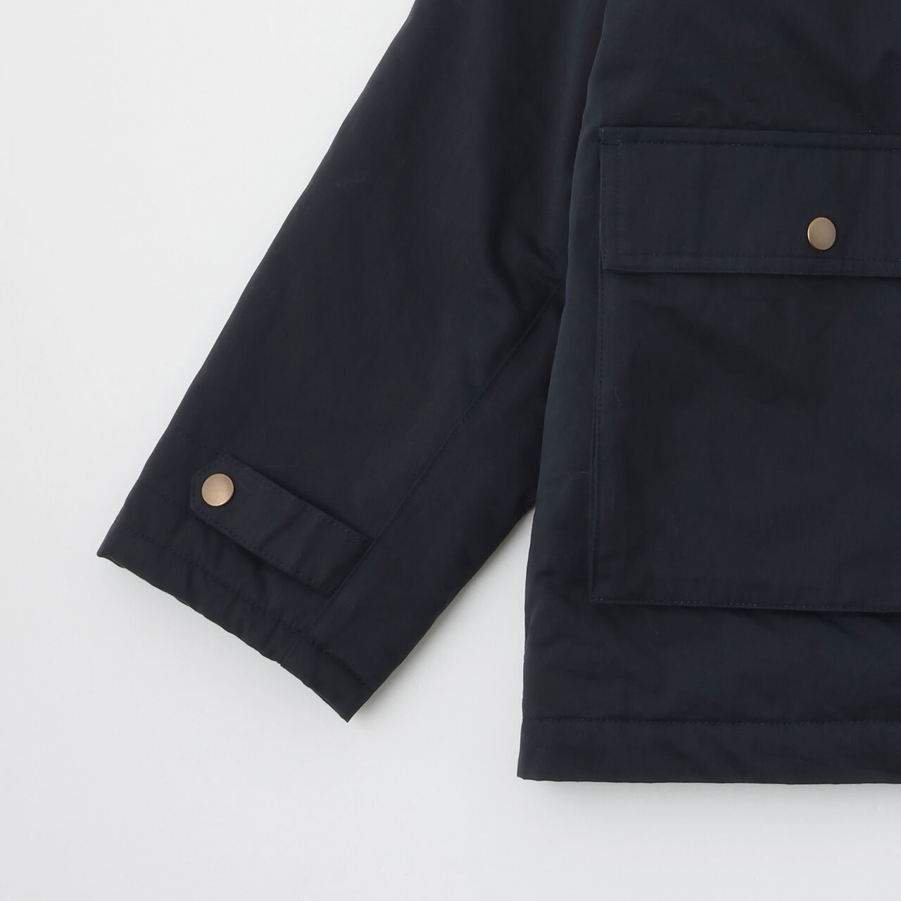 Link Twill Padded Duster Coat,Navy, large image number 10