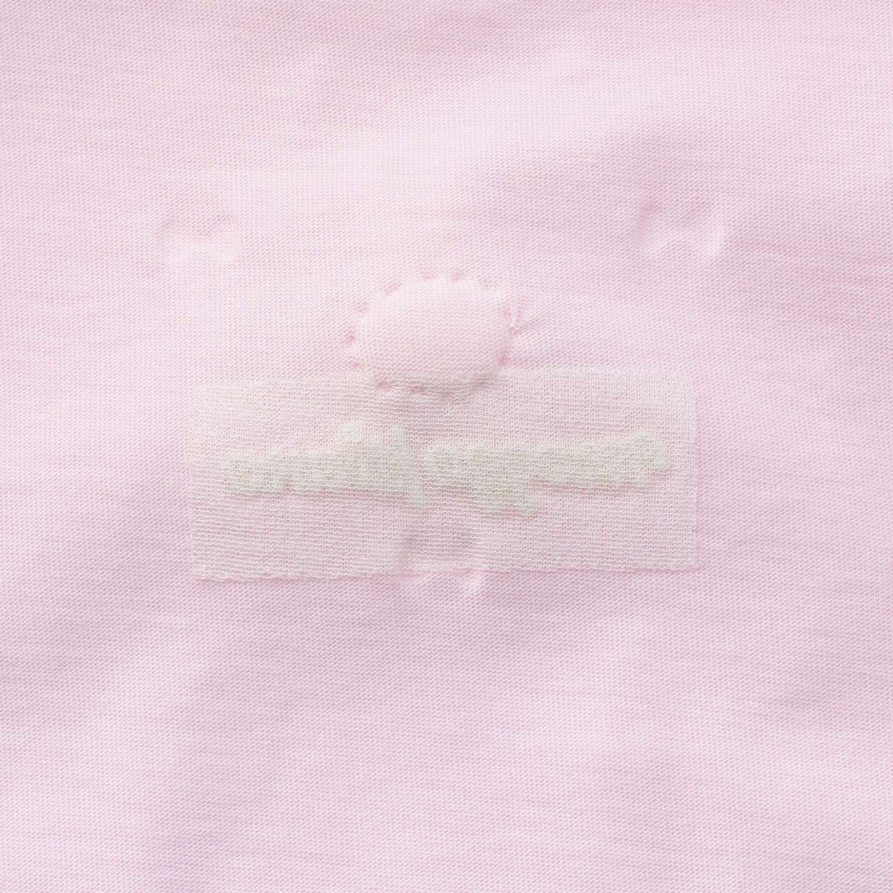 Short Sleeve T-Shirt with Rabbit Mascot and Ribbon Pattern,Off white, large image number 4