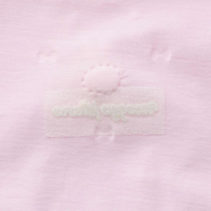 Short Sleeve T-Shirt with Rabbit Mascot and Ribbon Pattern,Off white, medium image number 4