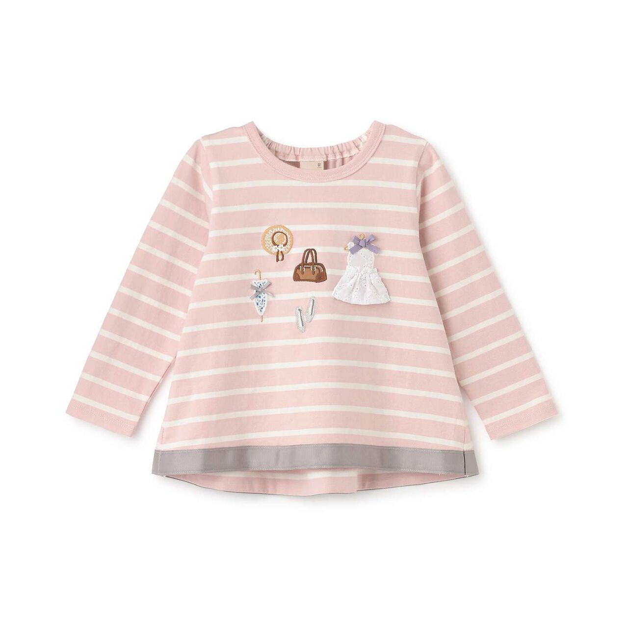 Clothing Motif Long-Sleeve T-Shirt,Navy, large image number 10