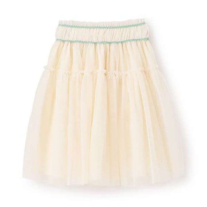 [Halloween] Gathered Tulle Skirt,Ivory, medium image number 1