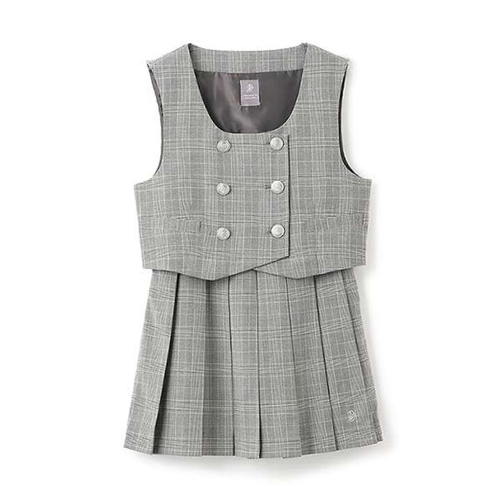 Best × Pleated Skirt-Pants Outfit Set,Navy, medium image number 8