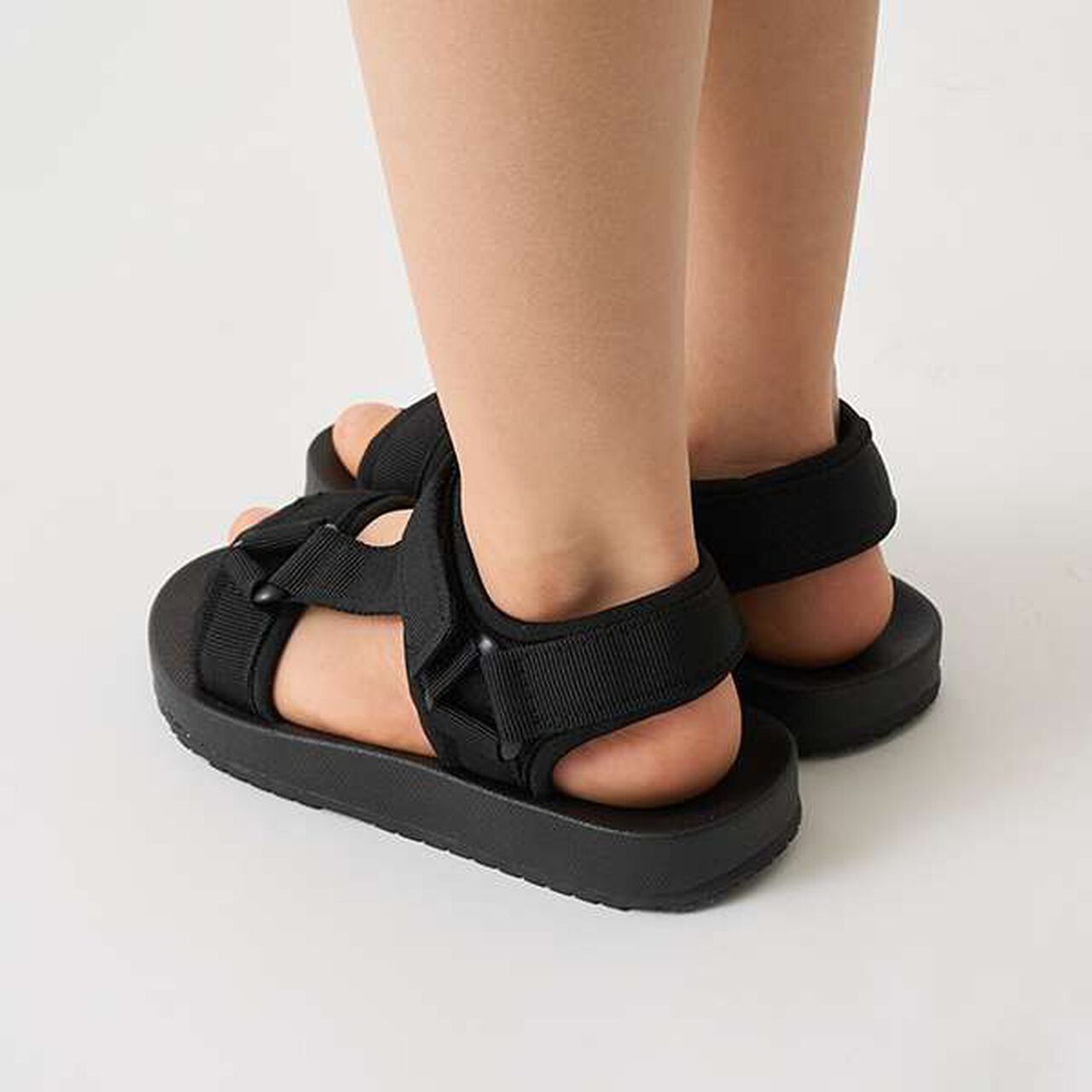 Tape Sandals,Black, large image number 3