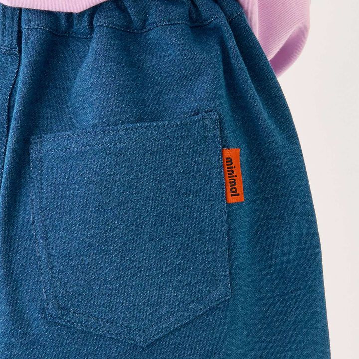 Cut Denim Culottes,Navy, medium image number 15