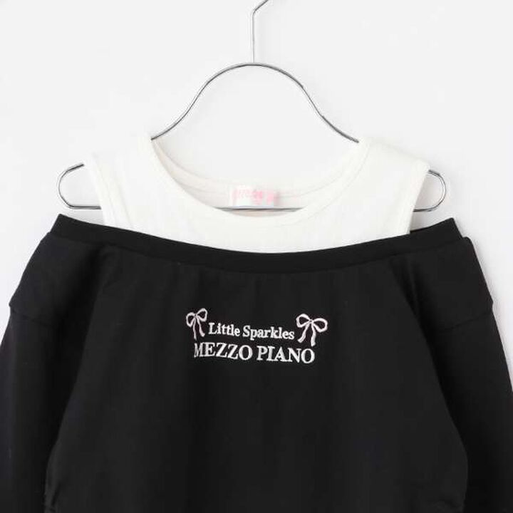 Layered Short-Length Long-Sleeve T-Shirt,Sax blue, medium image number 2