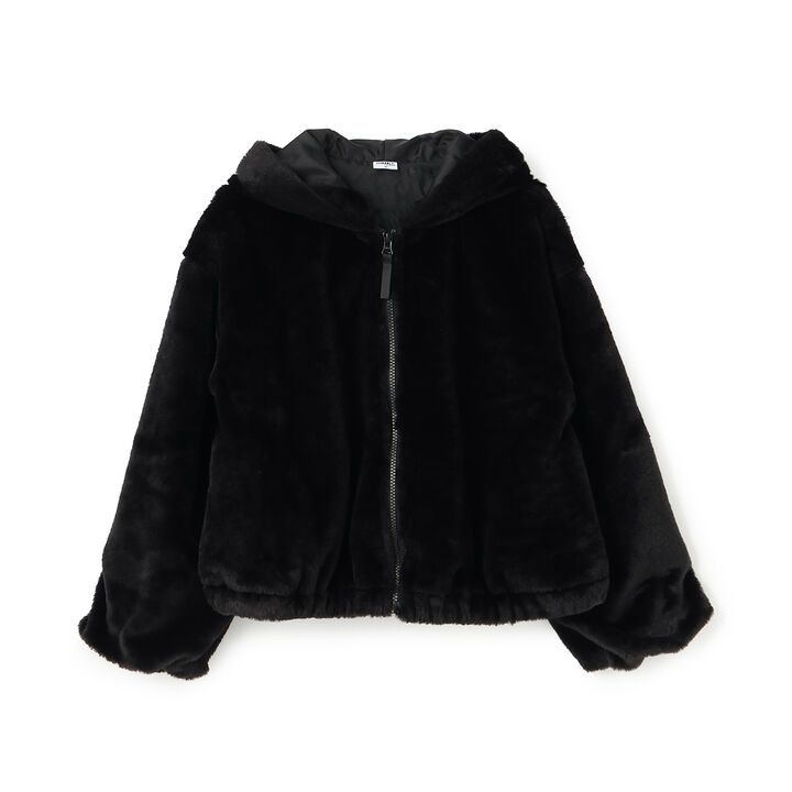 [milky coast] Cat Ear Fur Hoodie,Ivory, medium image number 16