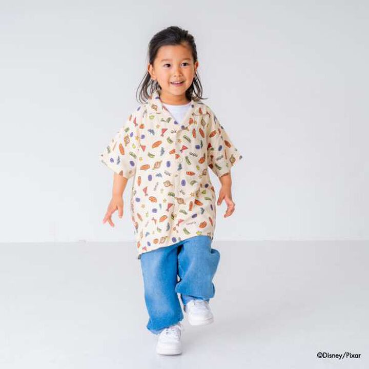 [Matching with Dad Outfit] Disney Kids Toy Story Pattern Shirt,Light gray, medium image number 16