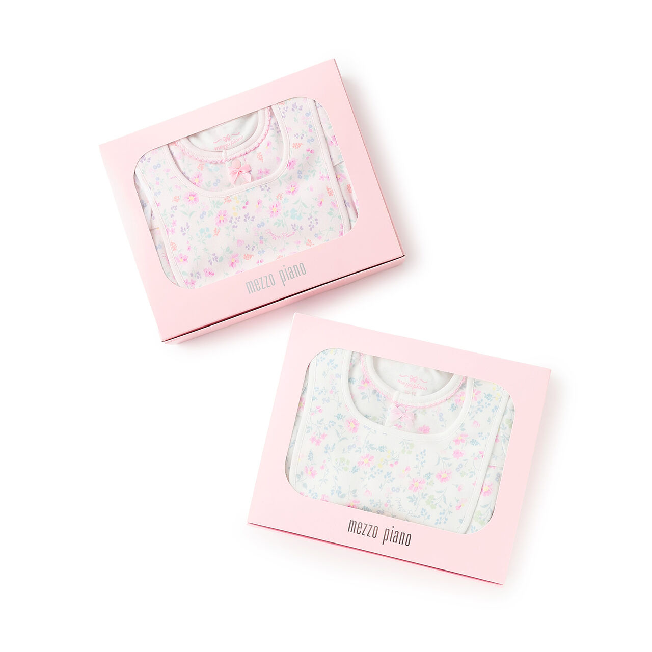 Flower Pattern 2 Way All & Bib Set [Box Included],Light pink, large image number 10