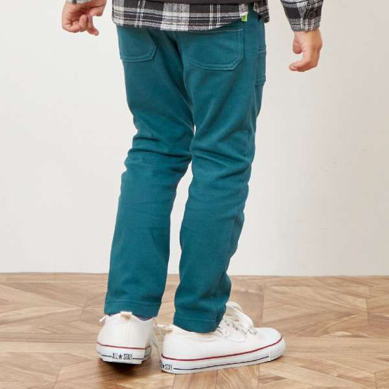 KPBOY Twill Stretch Brushed-Lining Pants [80-150],Green, large image number 2