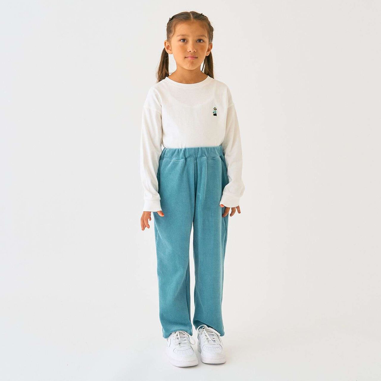 Knit Cord Pants,Moss green, large image number 21