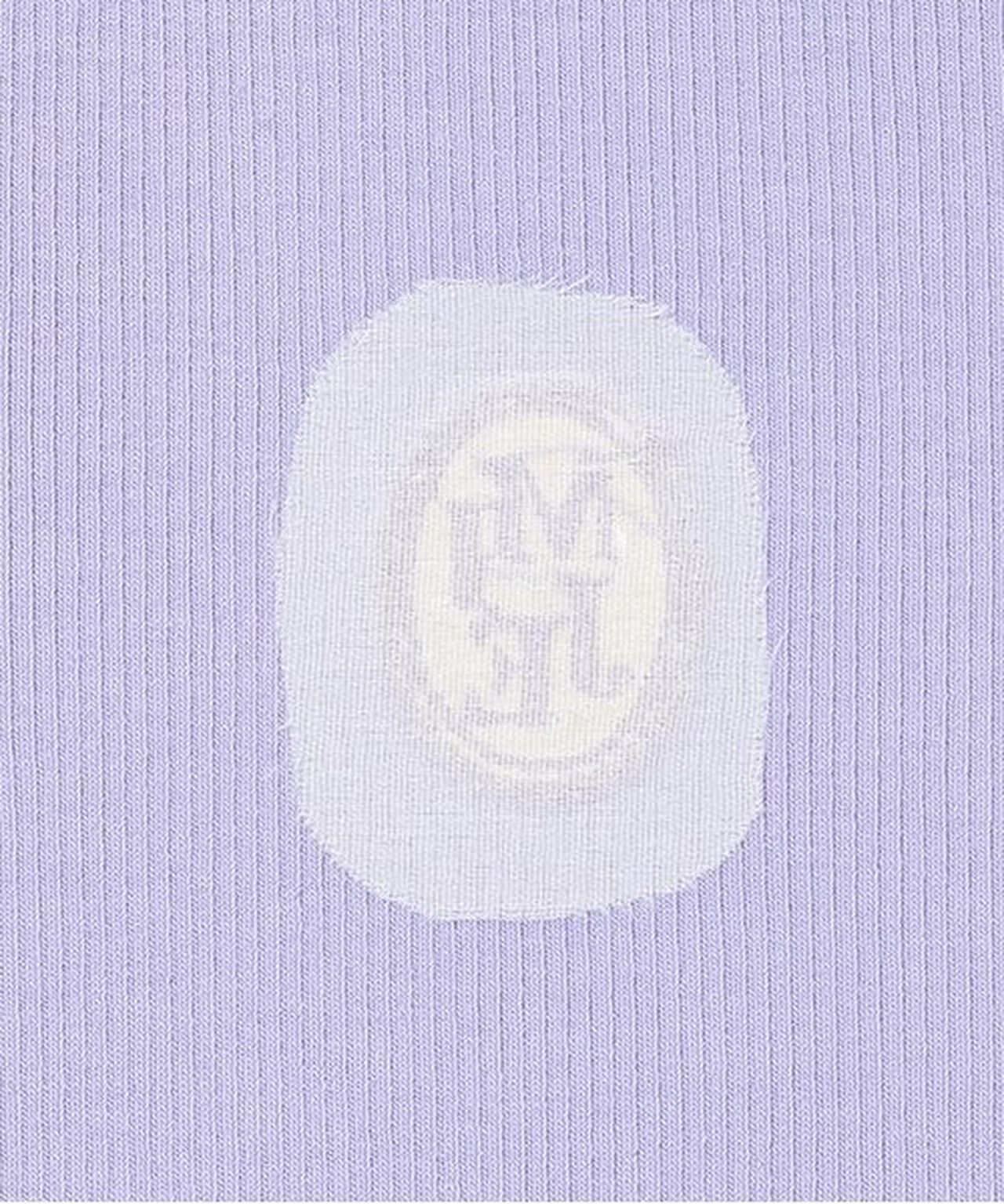 Front Shirred Short-Sleeve Ribbed Top,Lavender, large image number 8