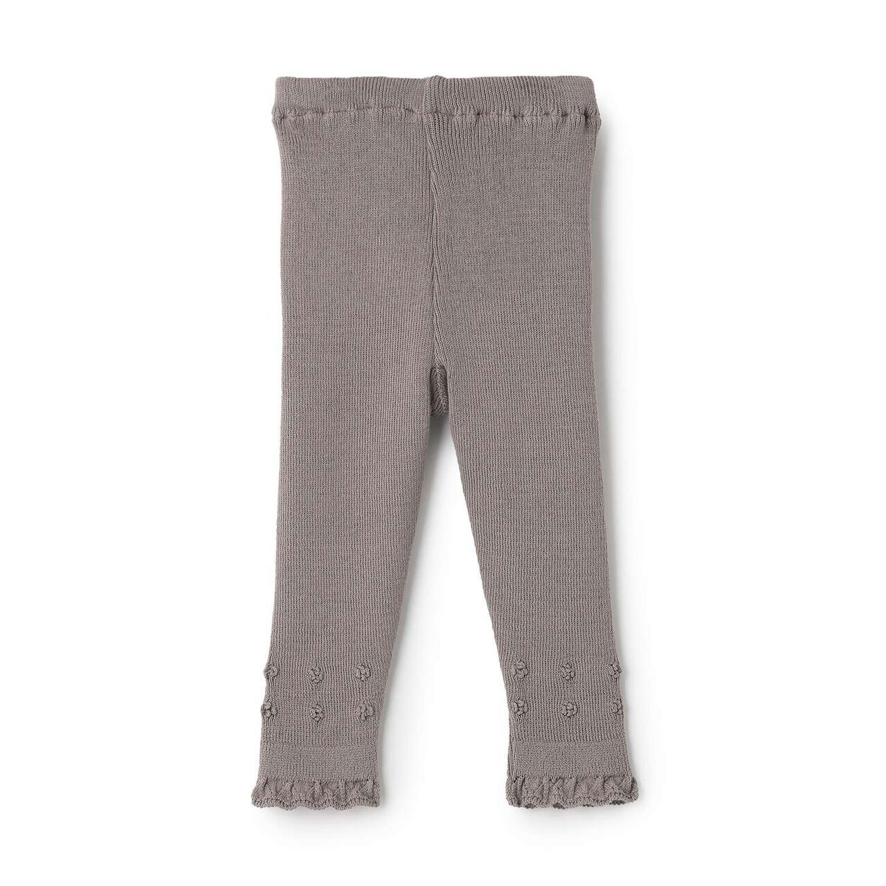 Organic Ribbed Knit Leggings [Made in Japan],Pearl white, large image number 1
