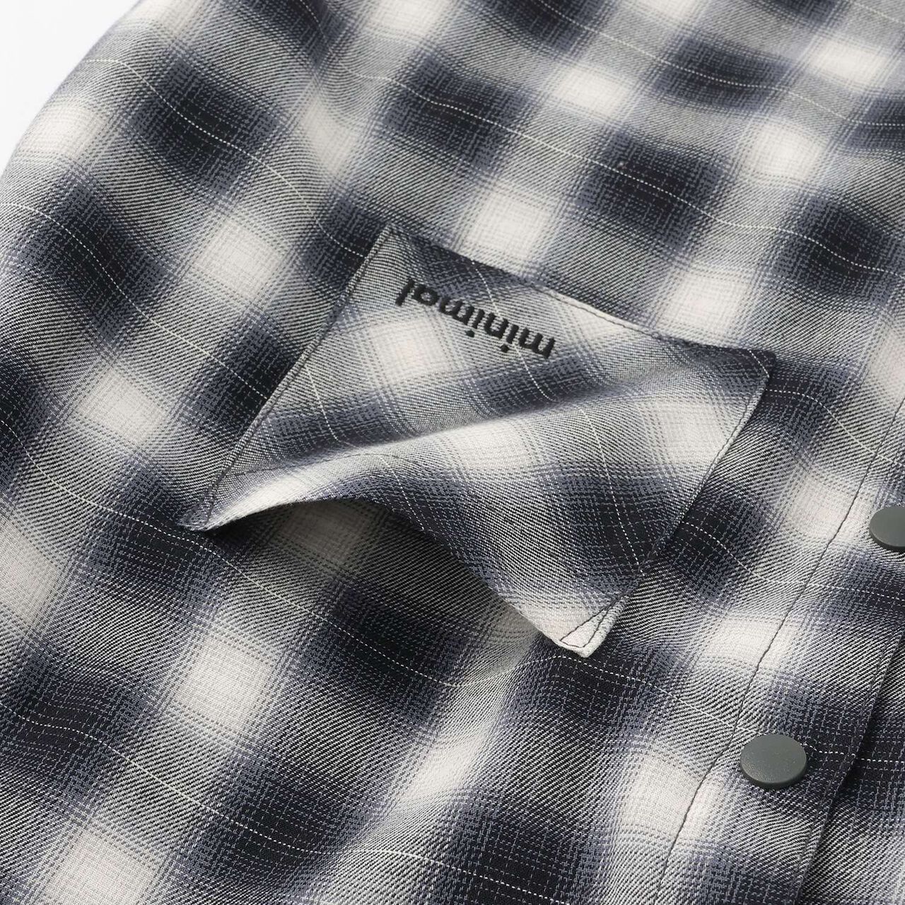 Checkered Shirt Parka,Black, large image number 4