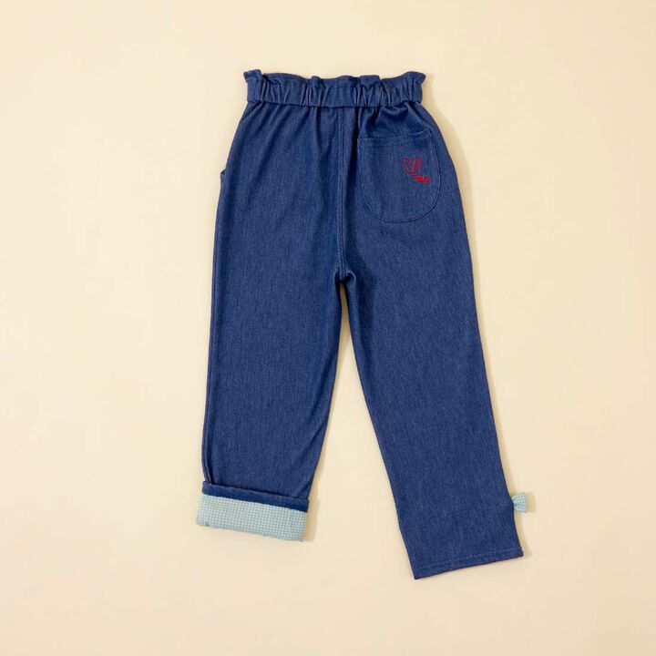 KP Coucou Hem Ribbon Denim-Look Pants (0 to 0),Blue, medium image number 4