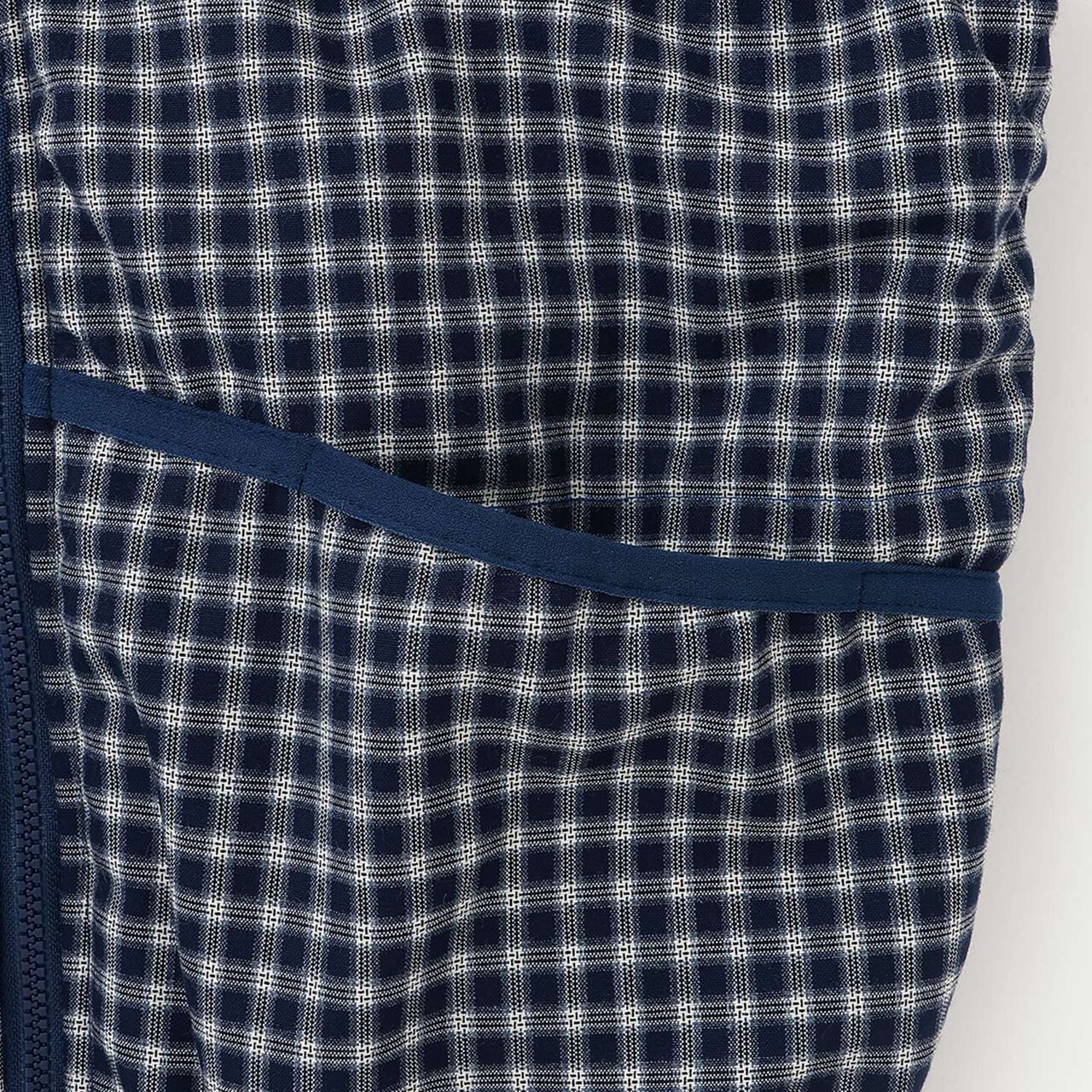 [Reversible] Taffeta &times; Check Vest,Navy, large image number 13