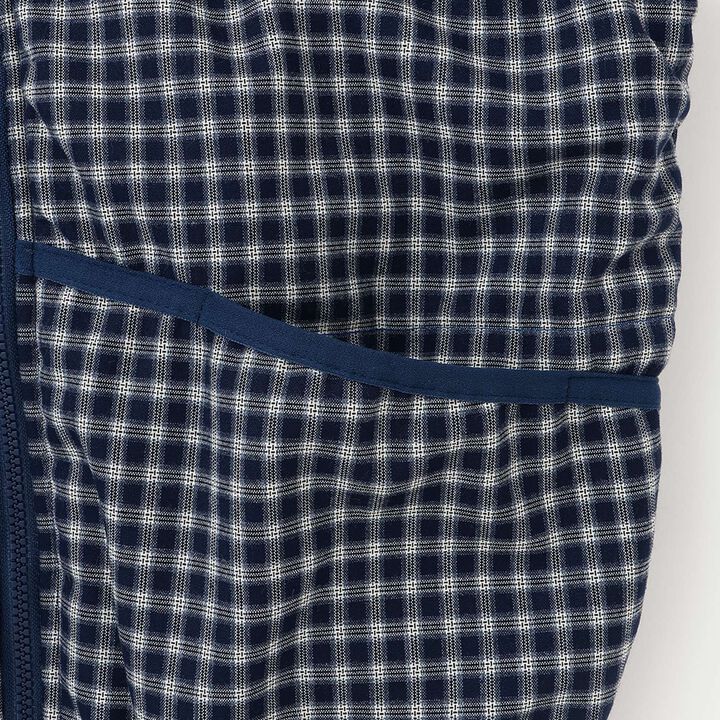 [Reversible] Taffeta &times; Check Vest,Navy, medium image number 13