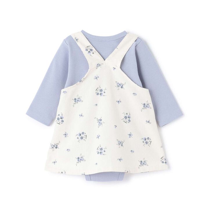 [Link] Floral Pattern Jumper Skirt Outfit Set,Ivory, medium image number 4