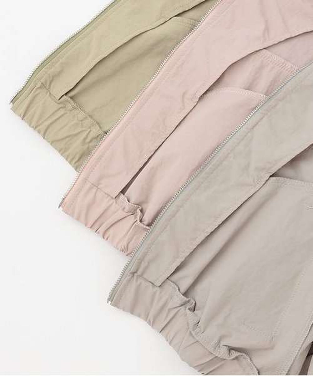 Nylon Zip Parka,Khaki, large image number 4