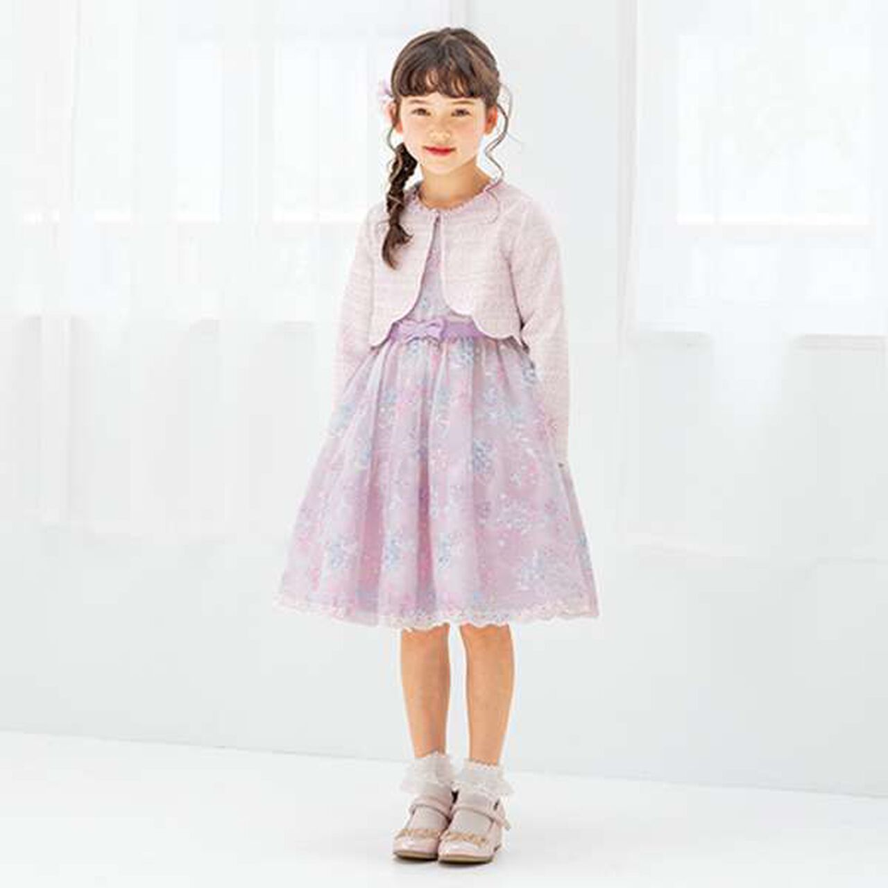 Fancy Tweed Scalloped Hem Jacket,Off white, large image number 4