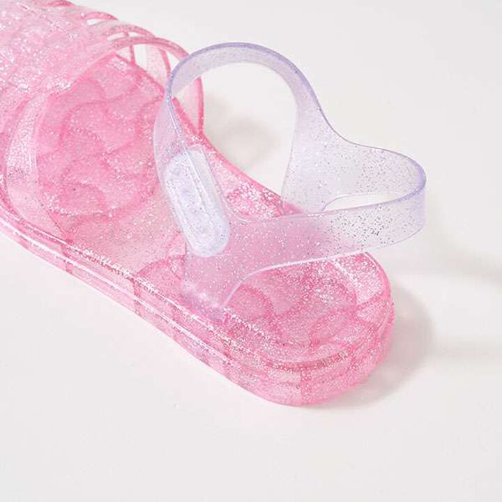 Clear Lame Bi-Color Rubber Sandals,Yellow, medium image number 13