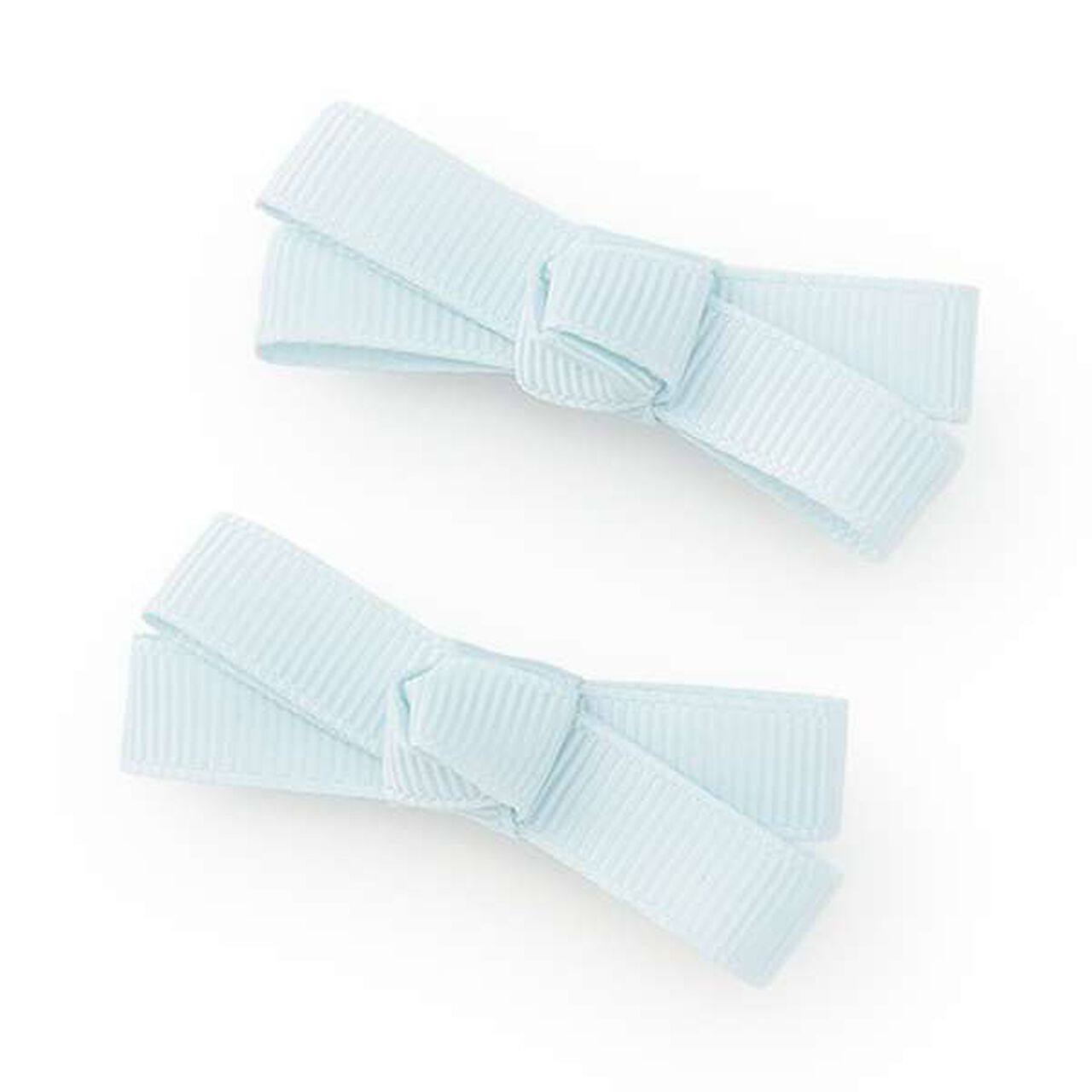 Ribbon Hair Clips 2P,Sax blue, large image number 0